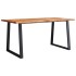 Juego de comedor con borde vivo 3 piezas madera maciza