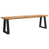 Juego de comedor con borde vivo 3 piezas madera maciza