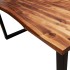 Juego de comedor con borde vivo 3 piezas madera maciza