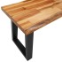 Juego de comedor con borde vivo 3 piezas madera maciza