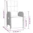 Set comedor de jardín 3 piezas con cojines ratán sintético