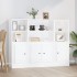 Aparador alto de madera 3 piezas contrachapada blanco