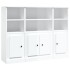 Aparador alto de madera 3 piezas contrachapada blanco