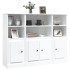 Aparador alto de madera 3 piezas contrachapada blanco