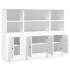 Aparador alto de madera 3 piezas contrachapada blanco