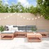 Juego de muebles jardín 6 pzas y cojines madera abeto