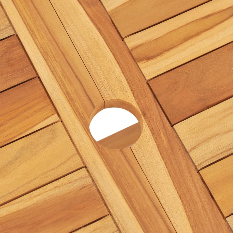 Juego de comedor para jardín 5 piezas madera maciza de