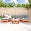 Juego de muebles jardín 7 pzas y cojines madera abeto Douglas
