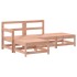 Juego de muebles jardín 4 pzas y cojines madera abeto