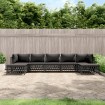 Juego de muebles de jardín 7 pzas con cojines acero antracita
