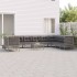 Set de muebles de jardín 11 pzas y cojines ratán sintético