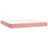 Cama box spring con colchón terciopelo rosa 160x200
