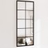 Espejos de pared 2 uds metal negro 100x40