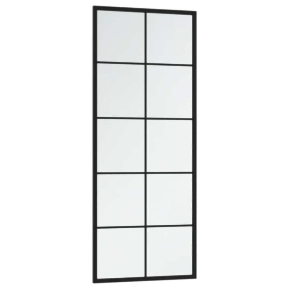 Espejos de pared 2 uds metal negro 100x40
