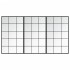 Espejos de pared 3 uds metal negro 100x60