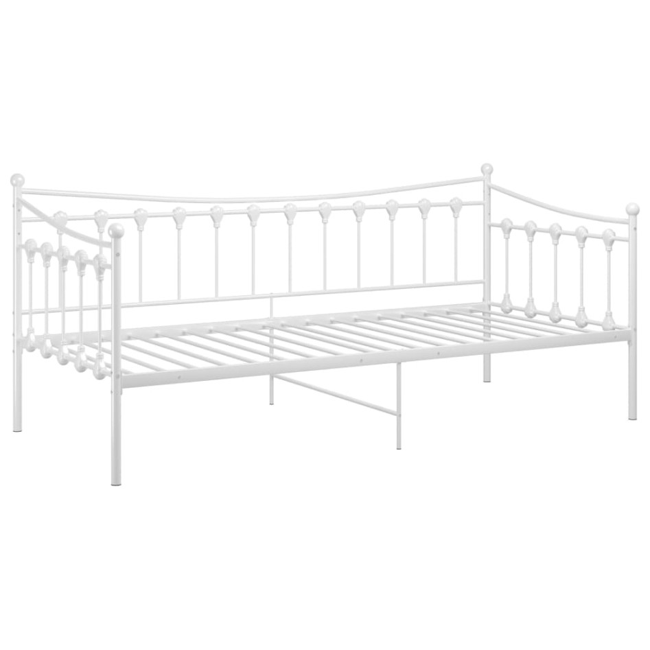 Estructura de sofá cama de metal blanco 90x200