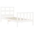 Estructura de cama con cabecero madera maciza