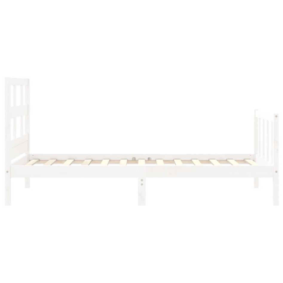 Estructura de cama con cabecero madera maciza