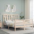 Estructura de cama con cabecero madera maciza 140x200