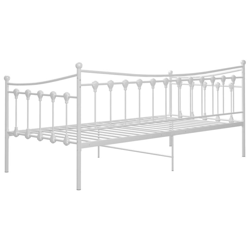 Estructura de sofá cama de metal blanco 90x200