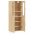Aparador alto madera contrachapada color roble 69,5x34x180