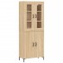 Aparador alto madera contrachapada color roble 69,5x34x180