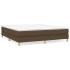Cama box spring con colchón tela marrón oscuro 160x200