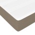 Cama box spring con colchón tela gris taupe 80x200