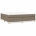 Cama box spring con colchón tela gris taupe 200x200