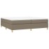 Cama box spring con colchón tela gris taupe 200x200