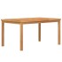 Juego de comedor para jardín 5 piezas madera maciza de