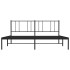 Estructura de cama con cabecero metal negro 180x200