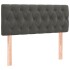 Cama box spring con colchón terciopelo gris oscuro 90x190