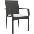 Set de muebles jardín 5 pzas con cojines ratán sintético