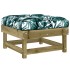 Juego de muebles jardín 5 pzas y cojines madera pino