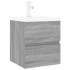 Mueble de baño con lavabo madera contrachapada gris