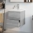 Mueble de baño con lavabo madera contrachapada gris