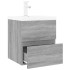 Mueble de baño con lavabo madera contrachapada gris