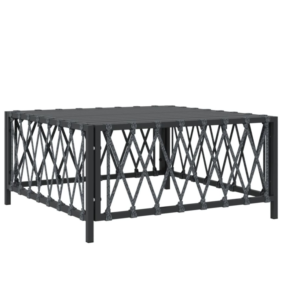Juego de muebles de jardín 7 pzas con cojines acero