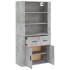 Aparador alto madera contrachapada gris