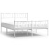Estructura cama sin colchón con estribo metal blanco 120x190