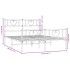 Estructura cama sin colchón con estribo metal blanco 120x190