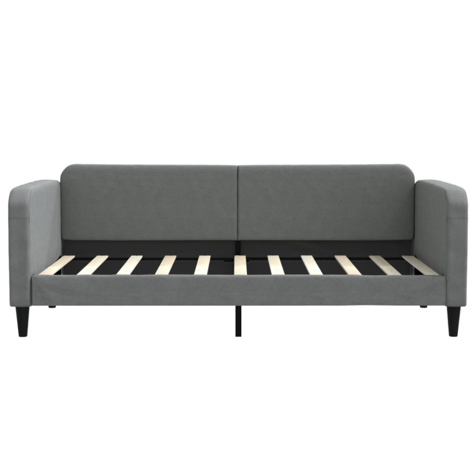 Sofá cama con colchón tela gris oscuro 90x190