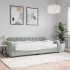 Sofá cama con colchón terciopelo gris claro 90x190