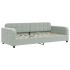 Sofá cama con colchón terciopelo gris claro 90x190