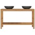 Mueble tocador madera teca maciza con lavabos de mármol