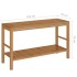 Mueble tocador madera teca maciza con lavabos de mármol