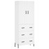 Aparador alto madera contrachapada blanco 69,5x34x180