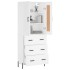 Aparador alto madera contrachapada blanco 69,5x34x180