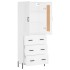 Aparador alto madera contrachapada blanco 69,5x34x180